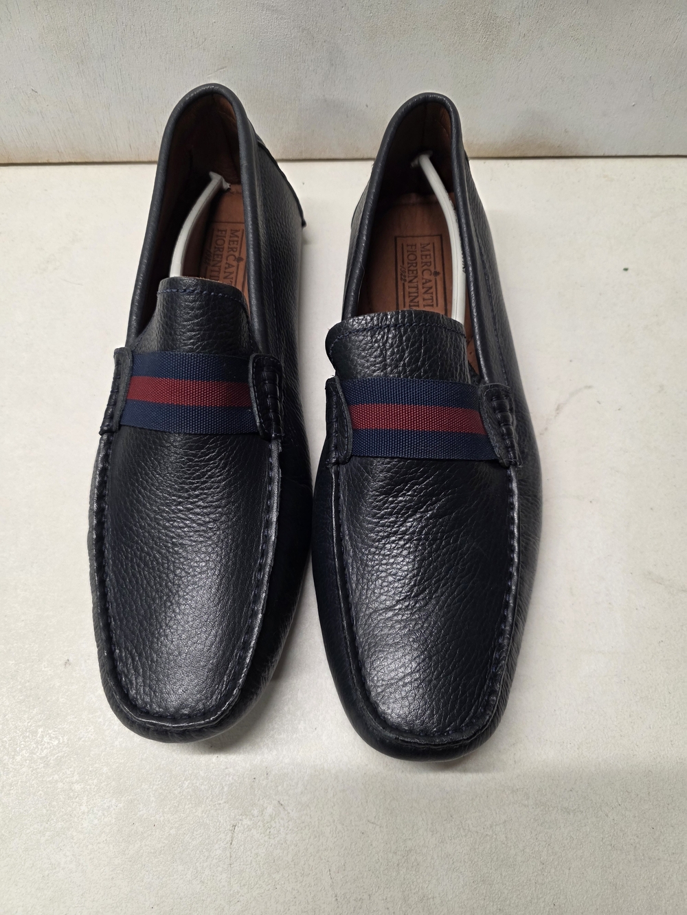 Mercanti Fiorentini Ribber MF19164 Mens 9M Navy Leather Driving Loafers Brazil